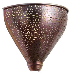 Orientální nástěnná lampa měděná se vzorem - Muraf