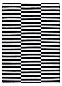 Dywany Lusczow Kusový koberec SKETCH MATTHEW bílý / černý - pásky