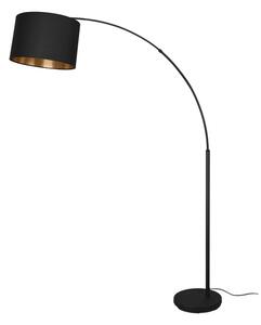 Trio Leuchten R40081080 BOLIVIA - Moderní stojací oblouková lampa s textilním stínidlem 1 x E27, 171cm (Moderní oblouková textilní stojací lampa s nášlapným vypínačem na kabelu)