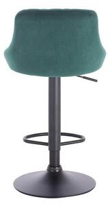 Barová židle SALVADOR - zelená na černé podstavě