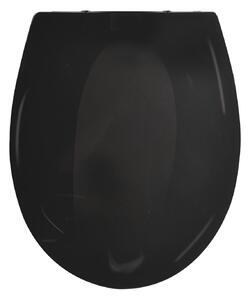 Spirella WC prkénko BROOKE, černé, recyklovaný plast