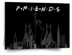 Sablio Obraz Seriál Přátelé FRIENDS Obrysy - 150x110 cm