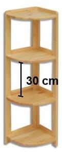 RG134 dřevěný regál z masivní borovice Drewmax (Kvalitní nábytek z borovicového masivu)