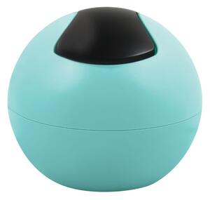Spirella mini výklopný odpadkový koš BOWL MATT, matně tyrkysový, plast, 1 L