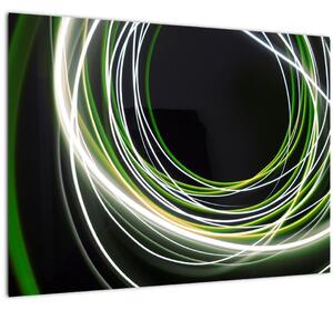 Obraz zelených čar (70x50 cm)