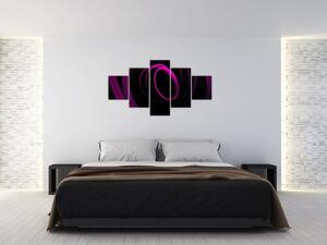 Obraz - fialové čáry (125x70 cm)