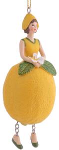 Dekorativní závěsná figurka Květinová dívka Citron
