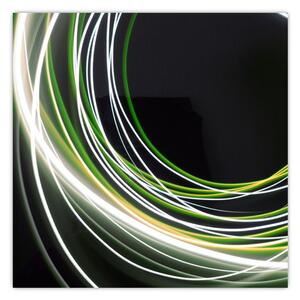 Obraz zelených čar (30x30 cm)