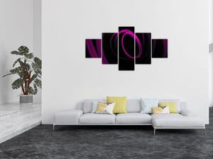 Obraz - fialové čáry (125x70 cm)
