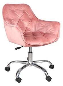 Kancelářská židle Q-190 samet růžová bluvel 52