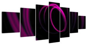 Obraz - fialové čáry (210x100 cm)