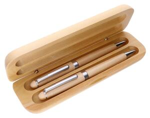 MPM Dřevěné kuličkové pero a mikrotužka v dřevěném boxu A10.3000.53