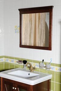 Sapho CROSS zrcadlo v dřevěném rámu 700x800mm, mahagon
