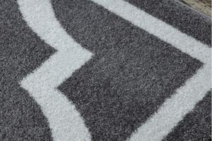 Dywany Lusczow Kusový koberec SKETCH KIERAN šedý / bílý trellis