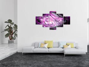 Obraz krásné fialové abstrakce (125x70 cm)