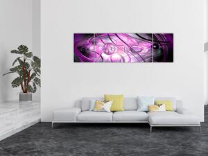 Obraz krásné fialové abstrakce (170x50 cm)