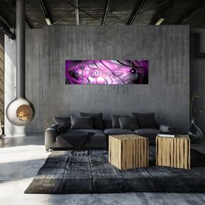 Obraz krásné fialové abstrakce (170x50 cm)