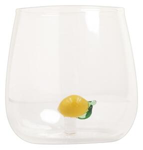 Sklenice na vodu s dekorací 370 ml – Lemon