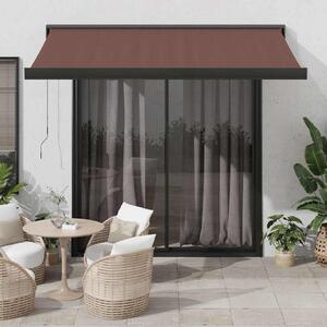 Ručně zatahovací markýza hnědá 350 x 250 cm 3215724