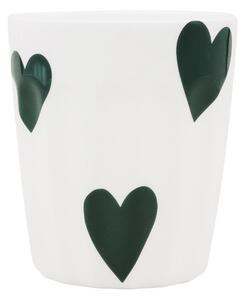 Porcelánový hrnek Hearts 290 ml – green