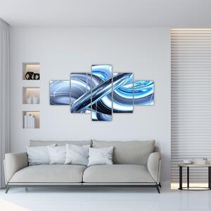Obraz modré abstrakce (125x70 cm)