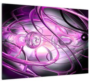 Obraz krásné fialové abstrakce (70x50 cm)
