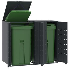 Box na 2 popelnice antracitový 138 x 79 x 117 cm ocel 3279982