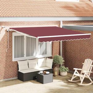 Automatická zatahovací markýza s LED burgundská 300 x 250 cm 3214971