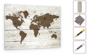 Skleněný obraz 90x60 cm ALLBoards SVĚTLÁ MAPA TS96_40103