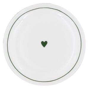 Porcelánový talíř Heart Ø 20,4 cm – green