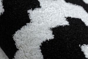 Dywany Lusczow Kusový koberec SKETCH PHILIP bílý / černý - čtverce