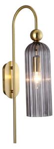 Nástěnná lampa PIEGA 1xE14/40W/230V mosaz/kouřová černá