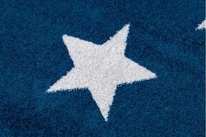 Dywany Lusczow Kusový koberec SKETCH DECLAN modrý / bílý - Hvězda