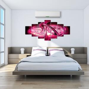 Obraz růžových fraktálů (210x100 cm)
