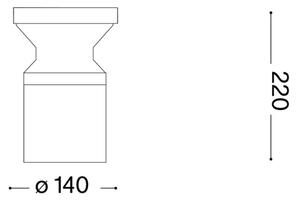 Ideal Lux - Venkovní lampa TORRE 1xE27/15W/230V 22 cm IP65 antracit