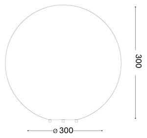 Ideal Lux - Venkovní lampa DORIS 1xE27/60W/230V pr. 30 cm IP44 šedá