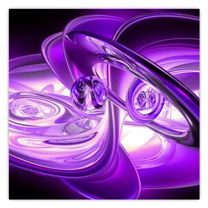 Obraz fialových fraktálů (30x30 cm)