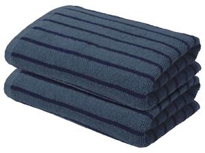 Livarno® Froté ručník, 2 kusy, 50 x 100 cm (modrá) (100407459002)