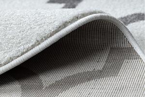 Dywany Lusczow Kulatý koberec SKETCH EDWARD bílý / šedý trellis