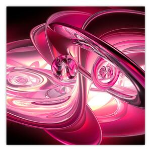 Obraz růžových fraktálů (30x30 cm)