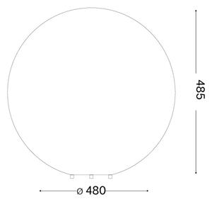 Ideal Lux - Venkovní lampa DORIS 1xE27/60W/230V pr. 48 cm IP44 šedá