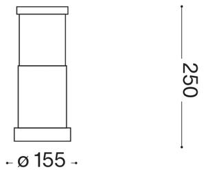 Ideal Lux - Venkovní lampa TRONCO 1xE27/42W/230V 25 cm IP65 antracit