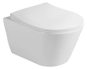 Sapho, AVVA závěsná WC mísa s bidet. sprškou, Rimless, 35,5x53 cm, bílá, 100312