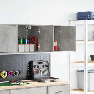 Garážové nástěnné skříně 2 ks Beton Grey kompozitní dřevo