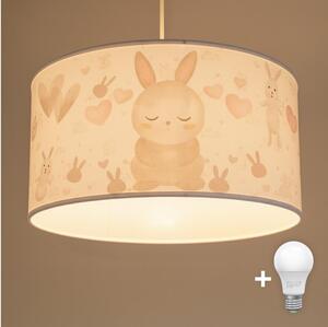 Brilagi - LED Dětský lustr na lanku BOBO 1xE27/60W/230V pr. 35 cm bílá/králíčci