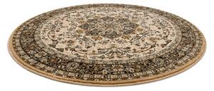 Kulatý vlněný koberec Dywilan Polonia Kordoba Sepia2 hnědý Rozměr: průměr 135 cm