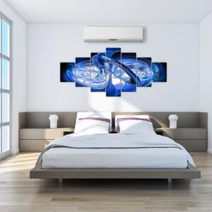 Modrý abstraktní obraz (210x100 cm)