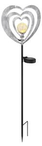 Globo 36580 - LED Solární svítidlo LED/0,06W/3V IP44 stříbrné srdce