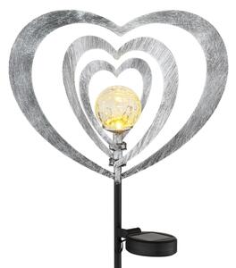 Globo 36580 - LED Solární svítidlo LED/0,06W/3V IP44 stříbrné srdce