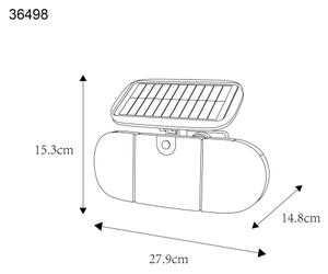 Globo 36498 - LED Solární svítidlo se senzorem LED/10W/3,7V IP44